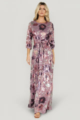 Destiny Sequin Maxi Dress | Baltic Born Lilac Floral