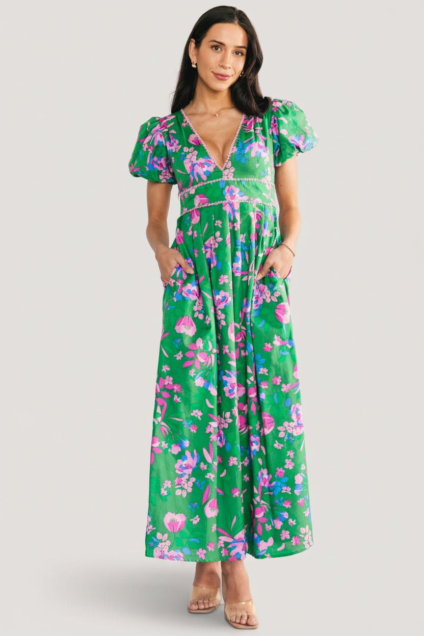 Anya Maxi Dress | Baltic Born Green Multi Print