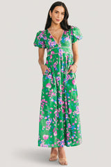 Anya Maxi Dress | Baltic Born Green Multi Print