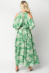 Marzi Open Shoulder Maxi Dress | Baltic Born Green Floral