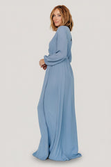Breanne Faux Wrap Maxi Dress | Baltic Born Slate Blue