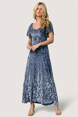 Everley Velvet Maxi Dress | Baltic Born Whisper Blue