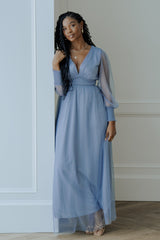 Layla Tulle Maxi Dress | Baltic Born Whisper Blue
