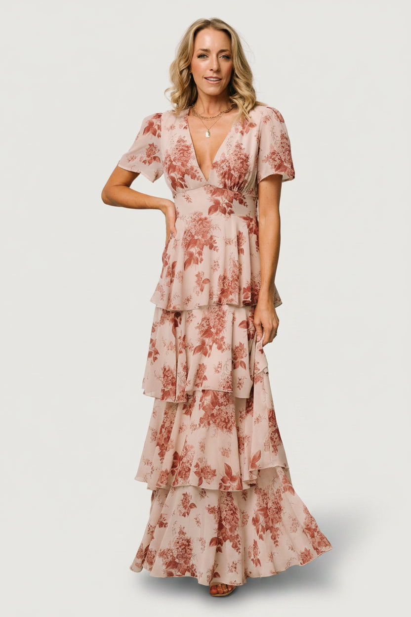 Montaigne Ruffle Maxi Dress | Baltic Born Rose Floral