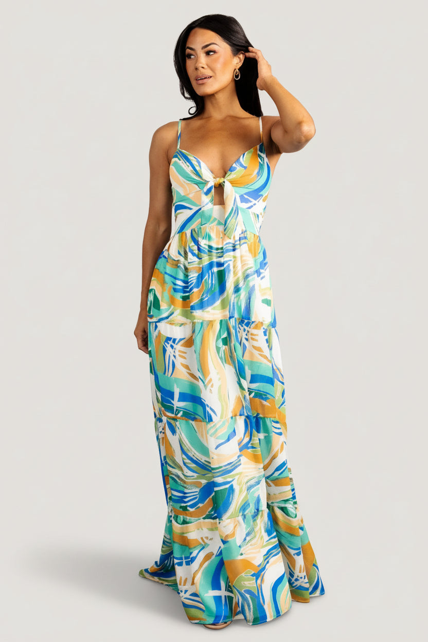 Alexis Maxi Dress | Baltic Born Blue Multi Print