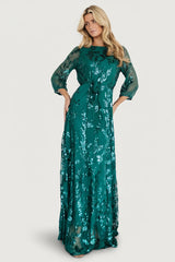 Destiny Sequin Maxi Dress | Baltic Born Emerald