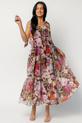 Anita Maxi Dress | Baltic Born Brown Multi Floral