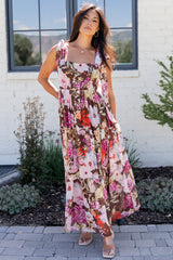 Anita Maxi Dress | Baltic Born Brown Multi Floral