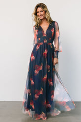 Layla Tulle Maxi Dress | Baltic Born Topaz Ombre Floral