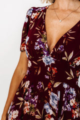 Montaigne Ruffle Maxi Dress | Baltic Born Mulberry Floral