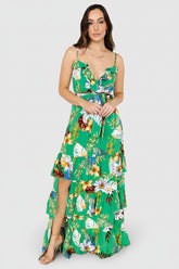 Dolores Ruffle Maxi Dress | Baltic Born Green Multi