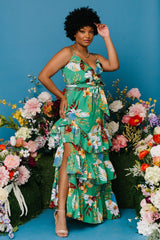 Dolores Ruffle Maxi Dress | Baltic Born Green Multi