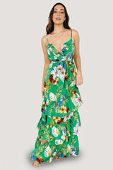 Dolores Ruffle Maxi Dress | Baltic Born Green Multi