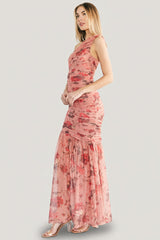 Emeline One Shoulder Maxi Dress | Baltic Born Pink Floral