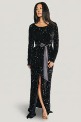 Julia Sequin Maxi Dress | Baltic Born Black