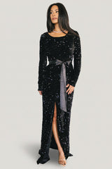 Julia Sequin Maxi Dress | Baltic Born Black