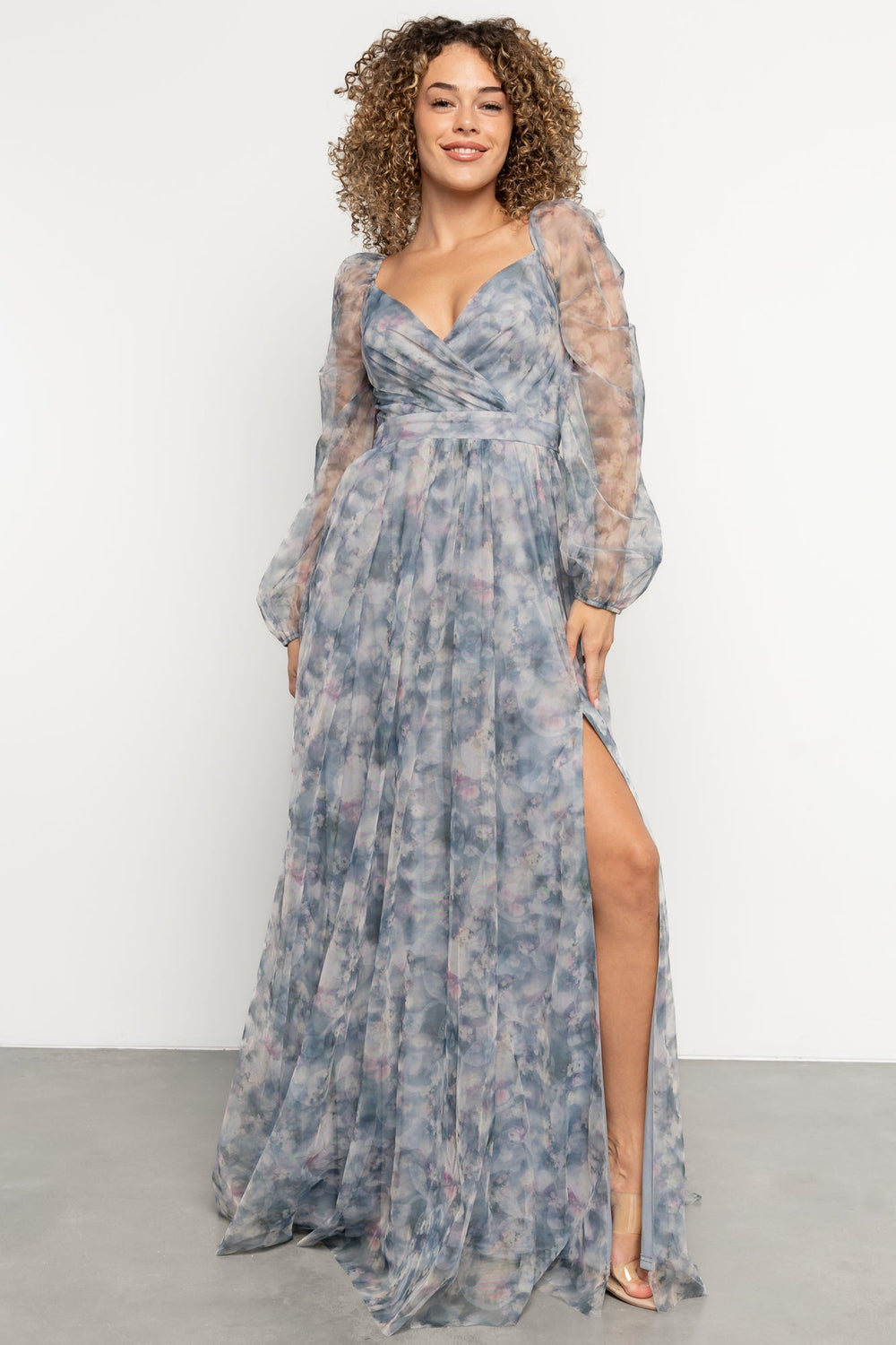 Katara Tulle Maxi Dress | Baltic Born Light Blue Floral