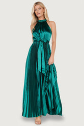 Capulet Pleated Maxi Dress | Baltic Born Emerald