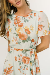 Naomi Short Sleeve Maxi Dress | Baltic Born Sage Floral