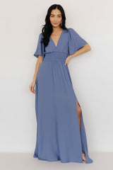 Verona Smocked Maxi Dress | Baltic Born Blue