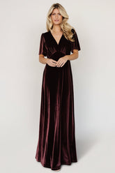 Vivian Velvet Maxi Dress | Baltic Born Clove