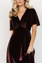 Vivian Velvet Maxi Dress | Baltic Born Clove