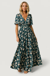 Verona Smocked Maxi Dress | Baltic Born Slate Floral