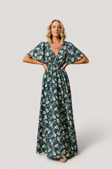 Verona Smocked Maxi Dress | Baltic Born Slate Floral