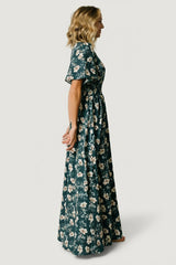 Verona Smocked Maxi Dress | Baltic Born Slate Floral