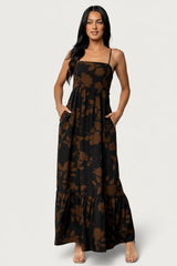 Regan Tank Maxi Dress | Baltic Born Espresso Print