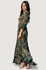 Liesel Maxi Dress | Baltic Born Green + Copper Floral