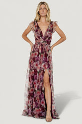 Carmine Maxi Dress | Baltic Born Wine Floral