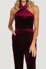 Cleopatra Velvet Jumpsuit | Baltic Born Burgundy