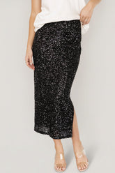 Charmed Sequin Midi Skirt | Baltic Born Black