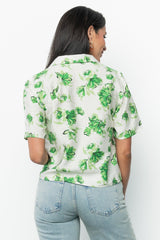 Mar Button Up Top | Baltic Born Green Floral