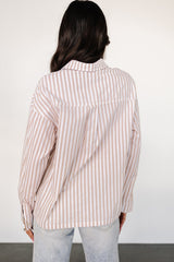 Shasta Button Up Top | Baltic Born Beige Stripe