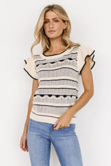 Herriman Knit Top | Baltic Born Cream + Black
