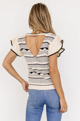 Herriman Knit Top | Baltic Born Cream + Black