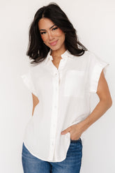 Jaye Button Top | Baltic Born Off White
