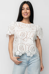 Delphine Floral Top | Baltic Born Off White