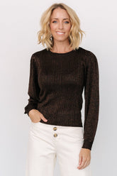 Padma Shimmer Sweater Top | Baltic Born Chocolate