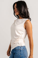 Jia Ruched Tank Top | Baltic Born Beige