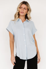 Clarke Button Up Top | Baltic Born Light Blue
