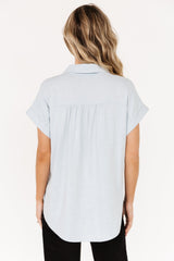 Clarke Button Up Top | Baltic Born Light Blue