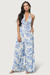 Promesa Halter Jumpsuit | Baltic Born Blue Floral
