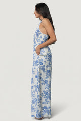 Promesa Halter Jumpsuit | Baltic Born Blue Floral