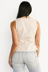 Luz Denim Vest | Baltic Born Ecru