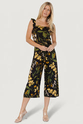 Gemma Jumpsuit | Baltic Born Black + Golden Floral