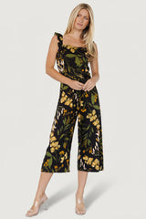 Gemma Jumpsuit | Baltic Born Black + Golden Floral