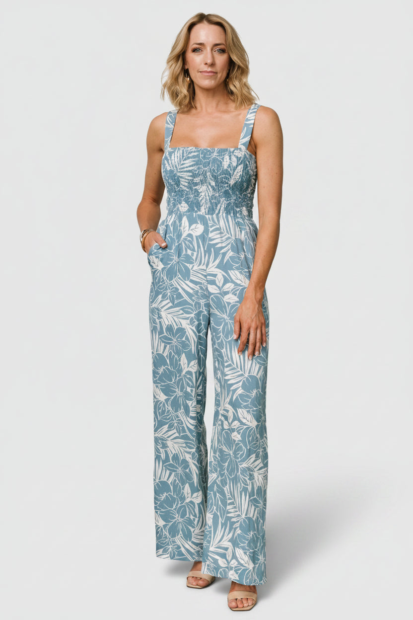 Keely Tank Jumpsuit | Baltic Born Blue Print
